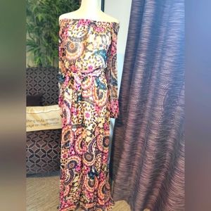 Spy Zone Exchange Off the Shoulder Maxi Dress